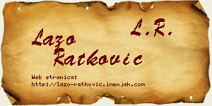 Lazo Ratković vizit kartica
